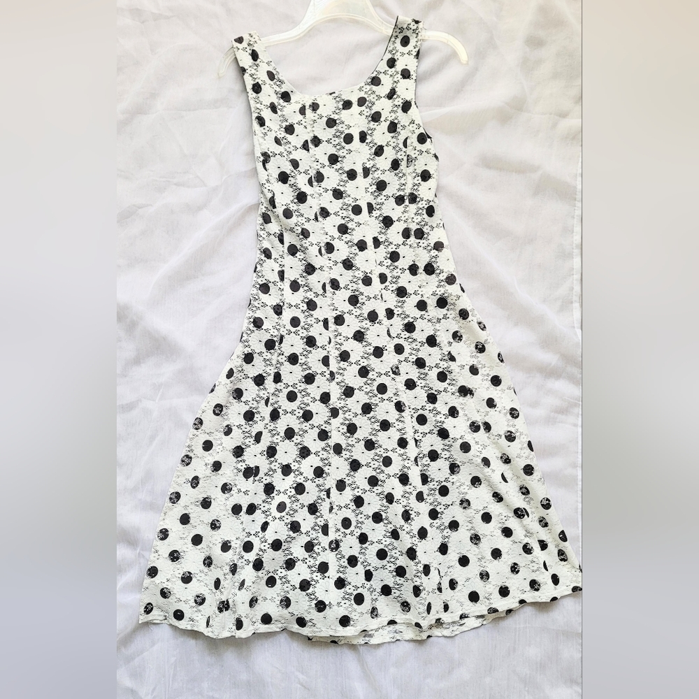 NWOT!Polka-Dot Lace Sleeveless Women's Formal Summer Midi Cocktail Party Dress 6 - Picture 5 of 16